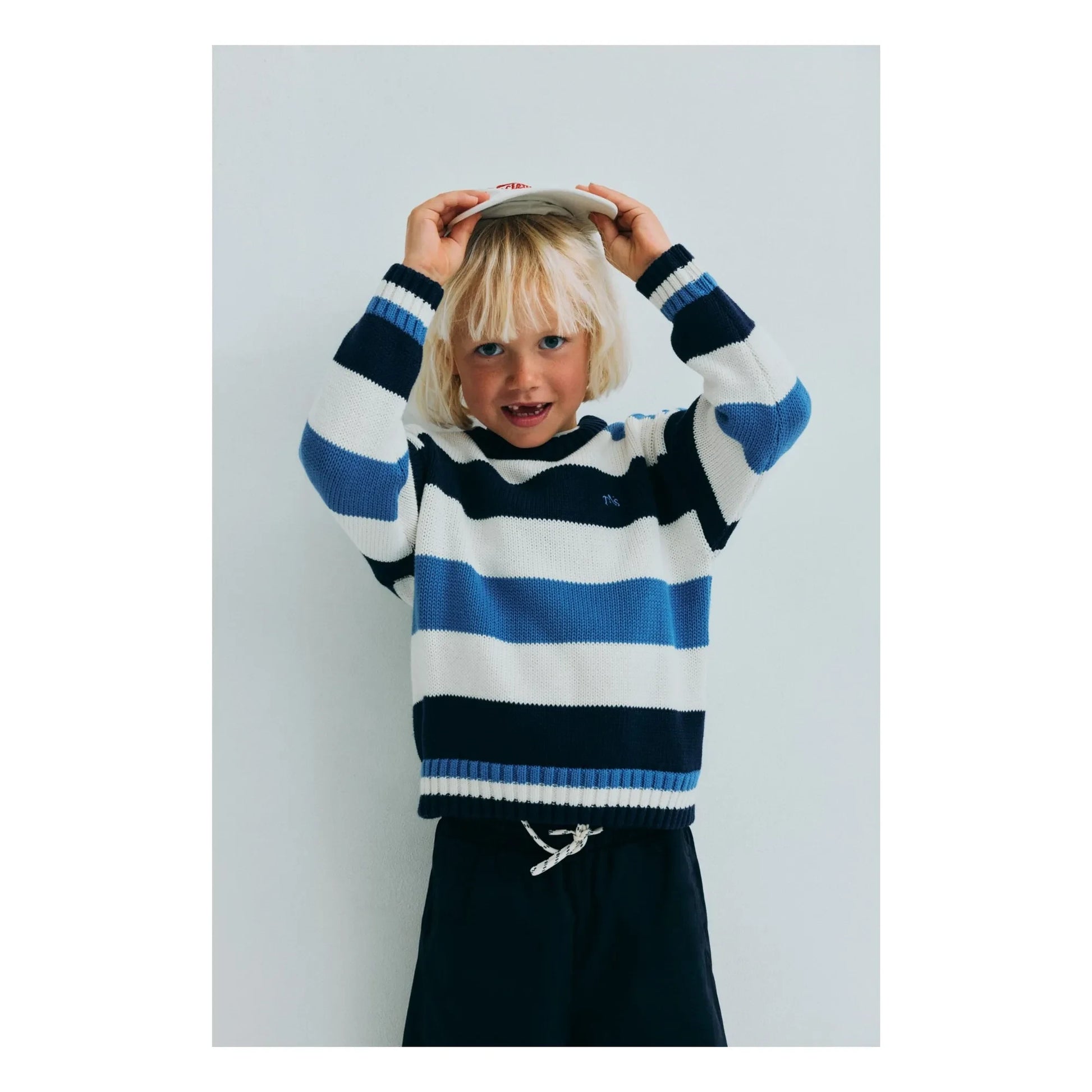 the new society - Celosia Striped Sweater | Blue