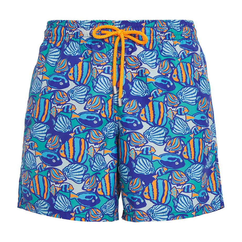 Fishy Vibes Print Moorea Swim Shorts