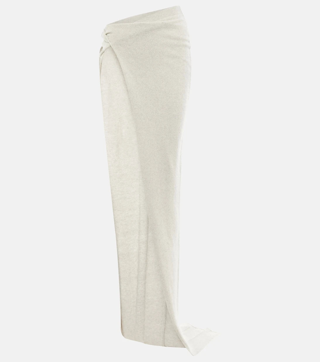 Rick Owens - Asymmetric cashmere and wool maxi skirt