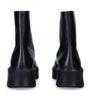 The Row Black Zipped Leather Ankle Boots 50