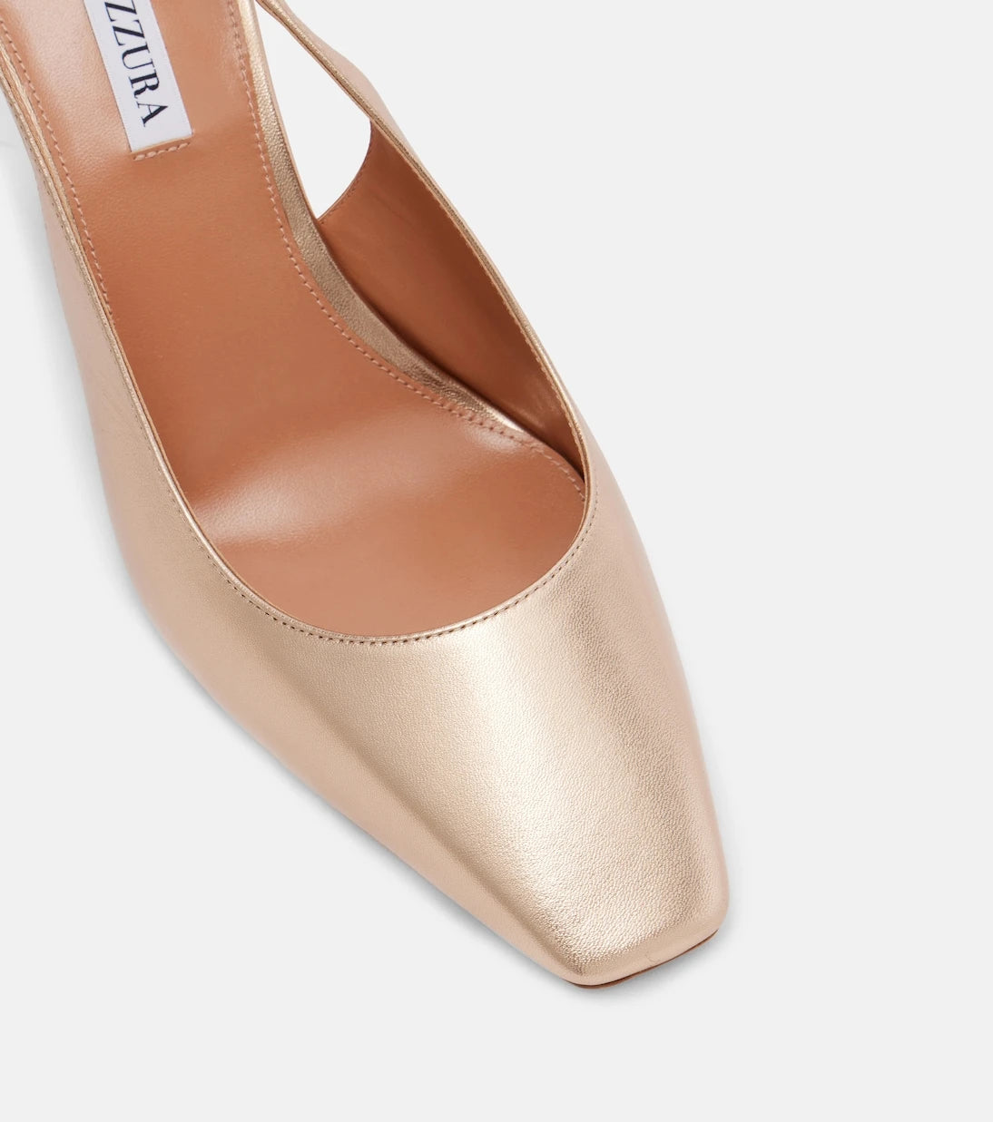 Aquazzura - حذاء ويدجز Very Bow Tie 85 الجلدي