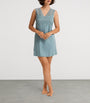 Hanro Blue Cotton Lace-Trim Moments Nightdress