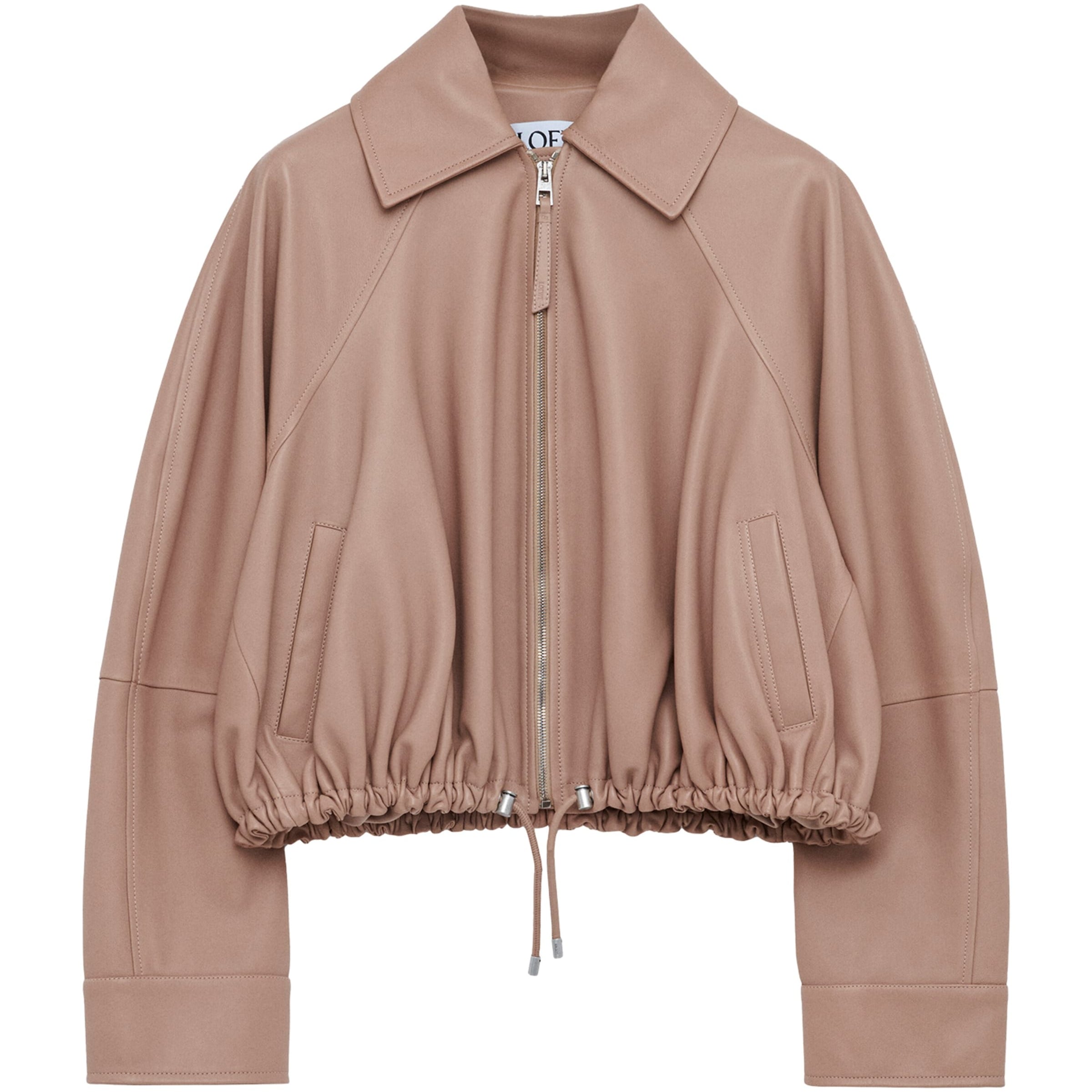 LOEWE Beige Balloon Leather Jacket