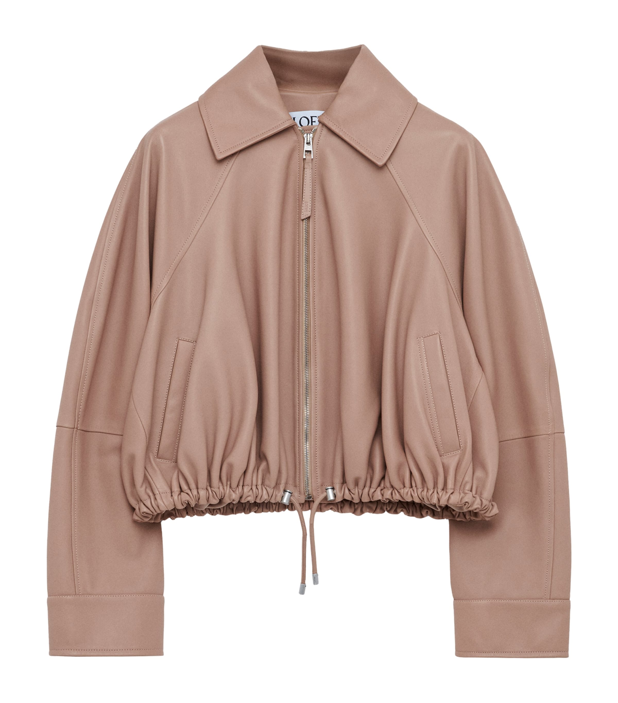 LOEWE Beige Balloon Leather Jacket