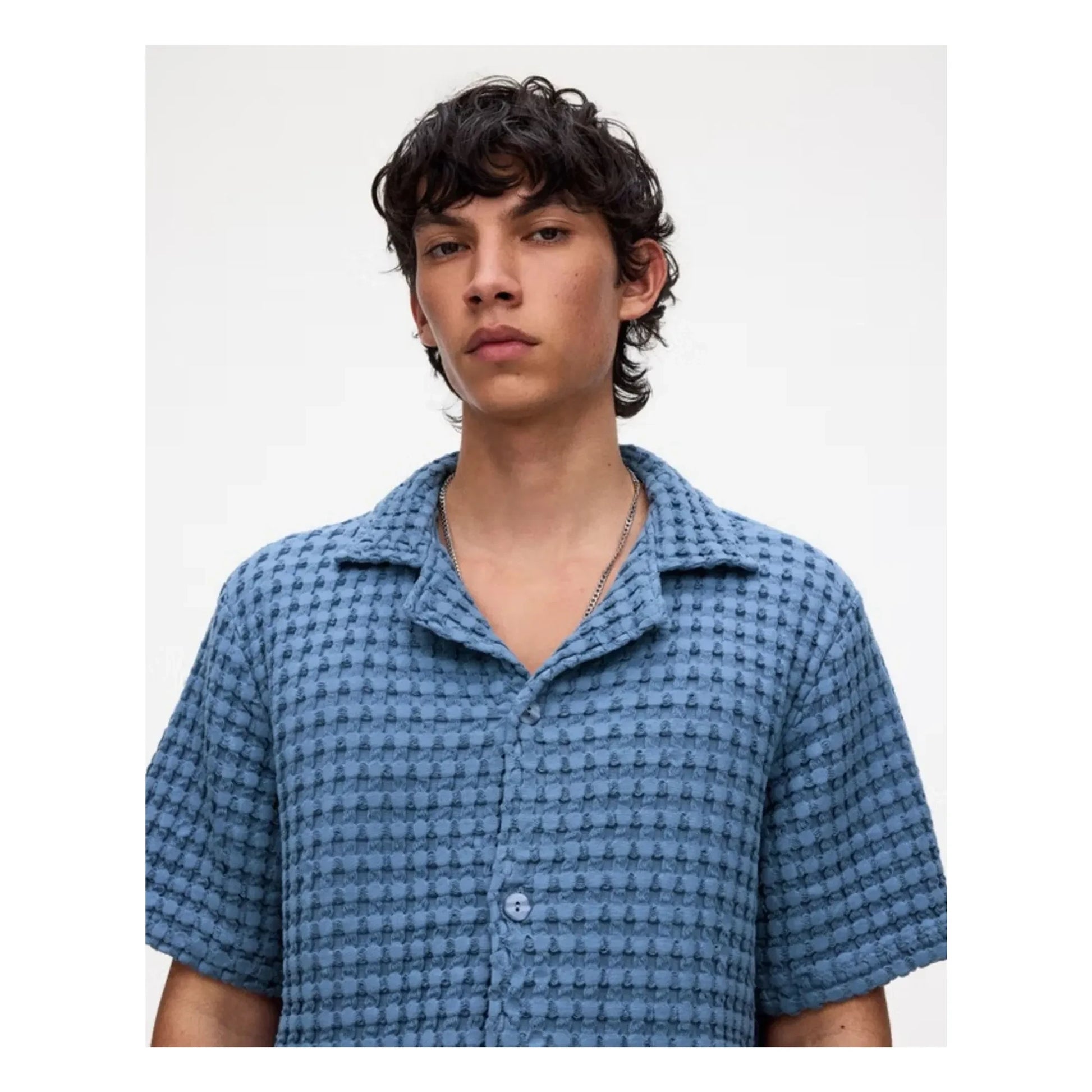 OAS - Coronet Cuba Waffle shirt | Blue