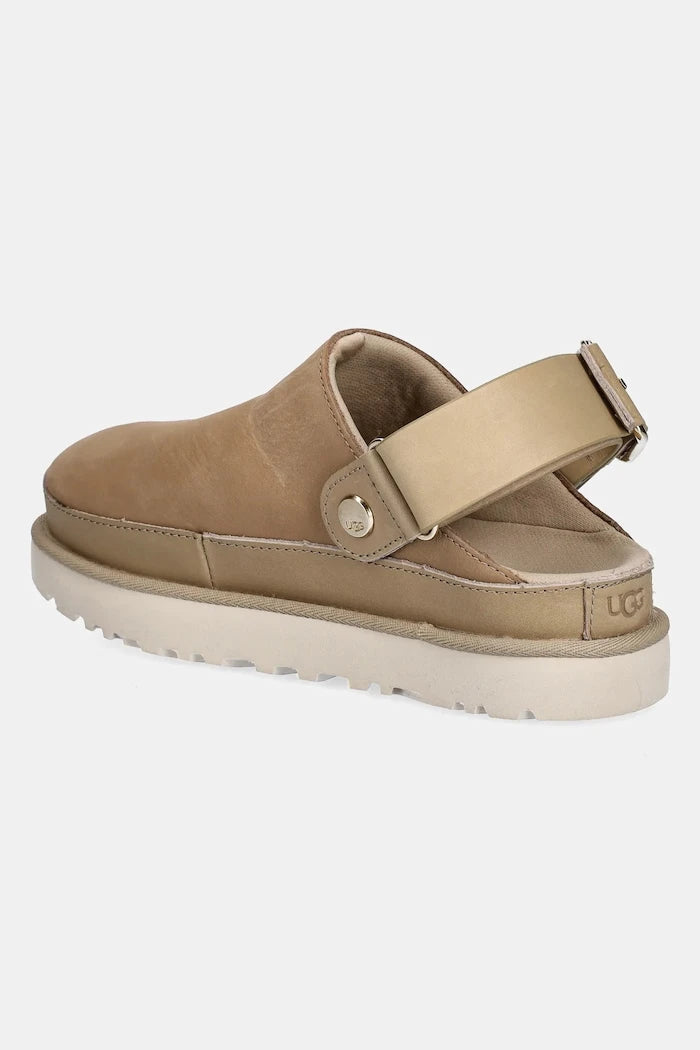 Чехли от набук UGG Goldenstar Villa Clog