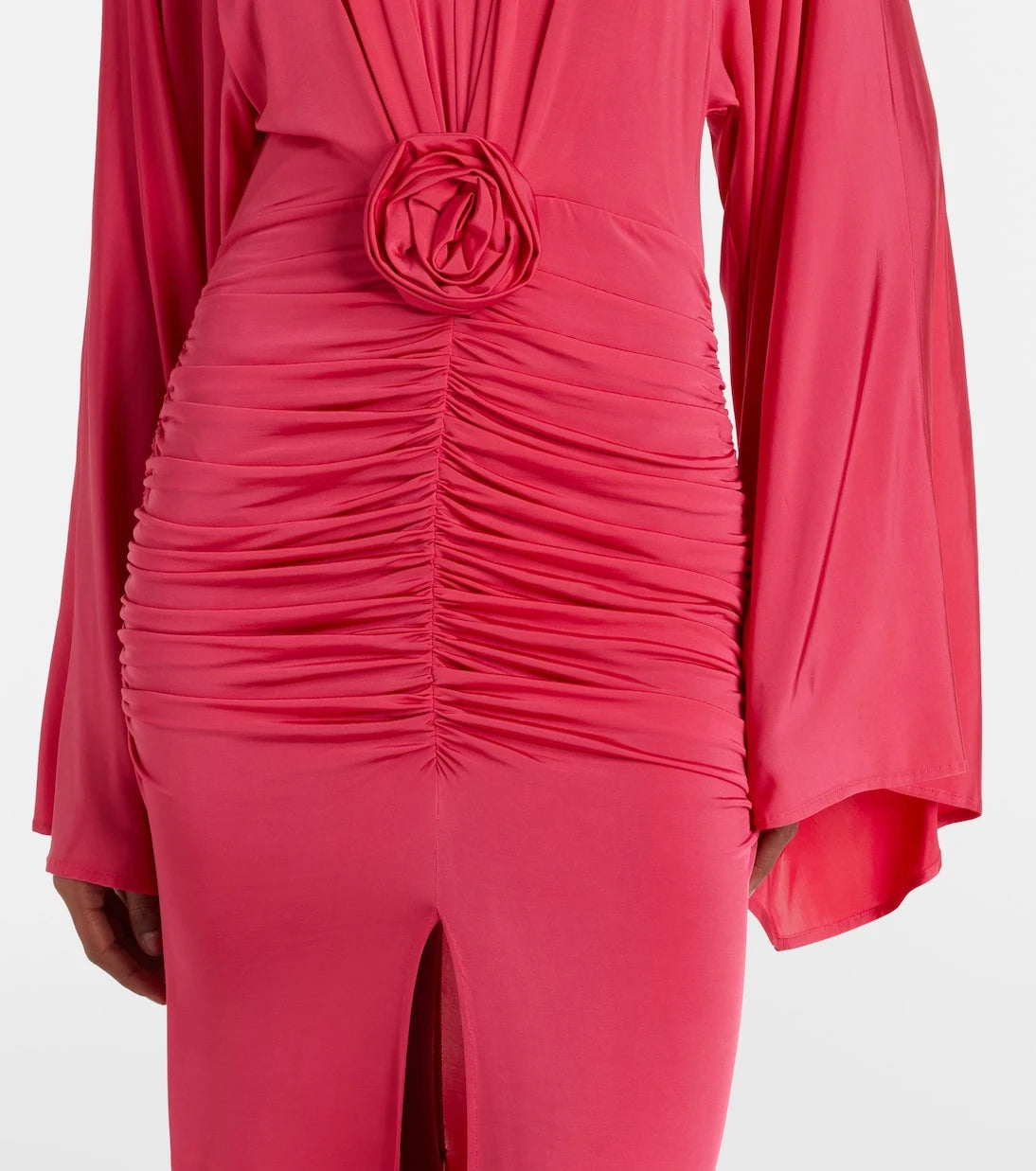 Blumarine - Floral-appliqué ruched gown