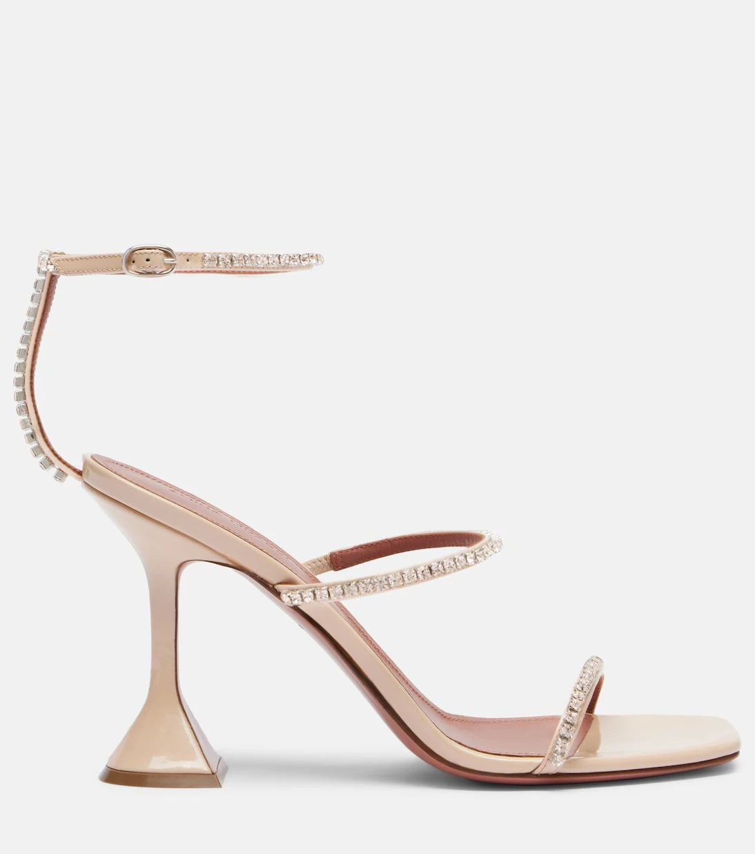 Amina Muaddi - Gilda embellished patent leather sandals