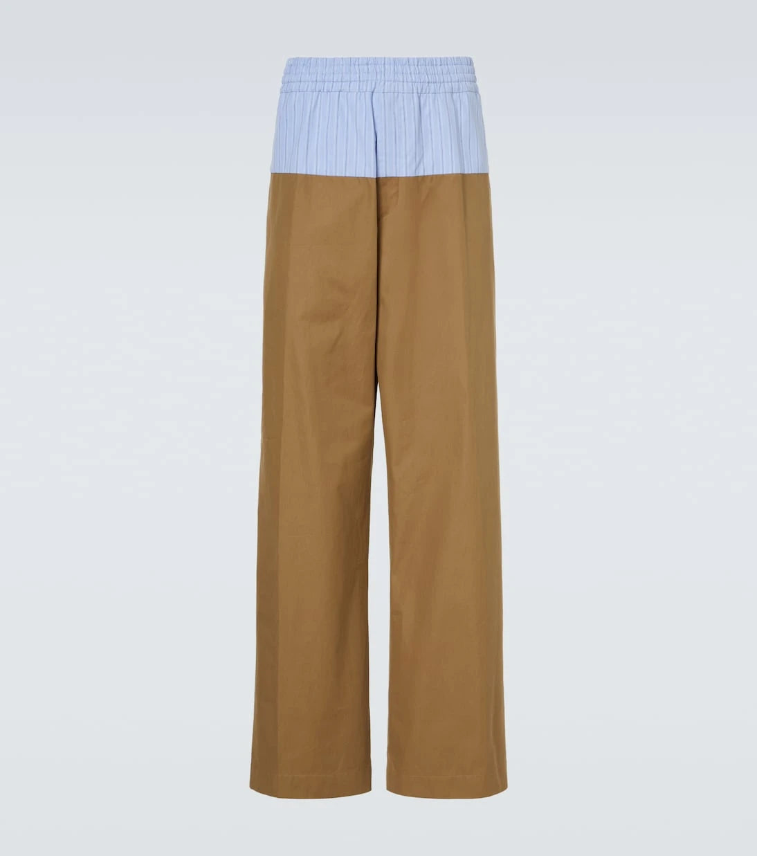 Dries Van Noten - Paneled cotton twill wide-leg pants