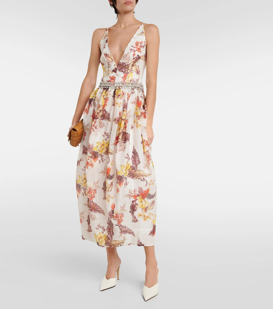 Zimmermann - Matchmaker embellished floral midi dress