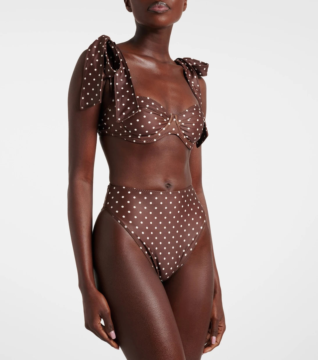 Same - Polka-dot high-rise bikini bottoms