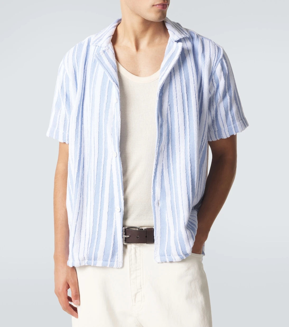 Orlebar Brown - Howel striped cotton toweling shirt