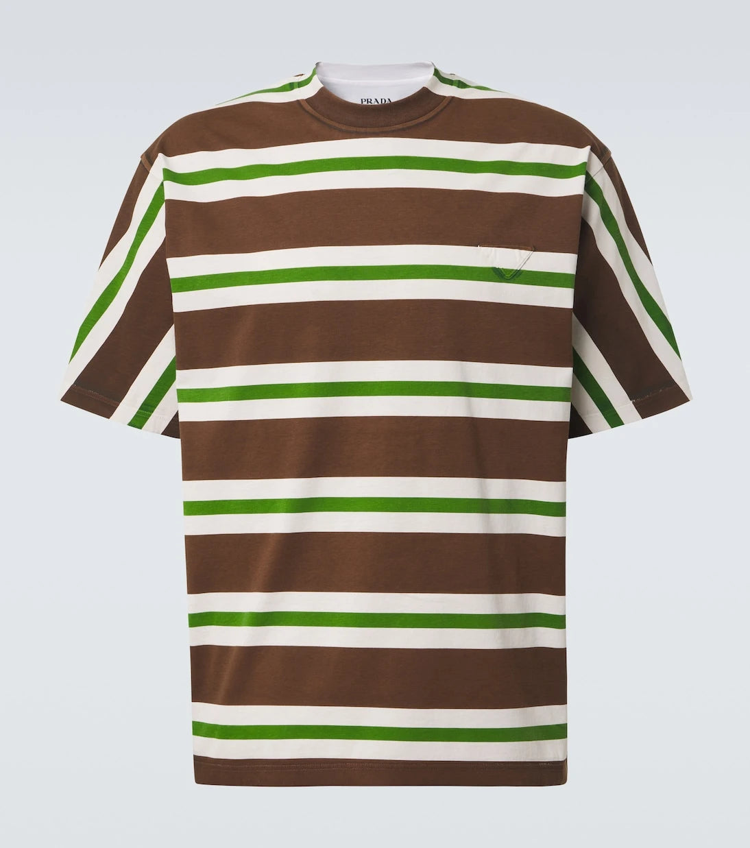 Prada - Striped cotton jersey T-shirt