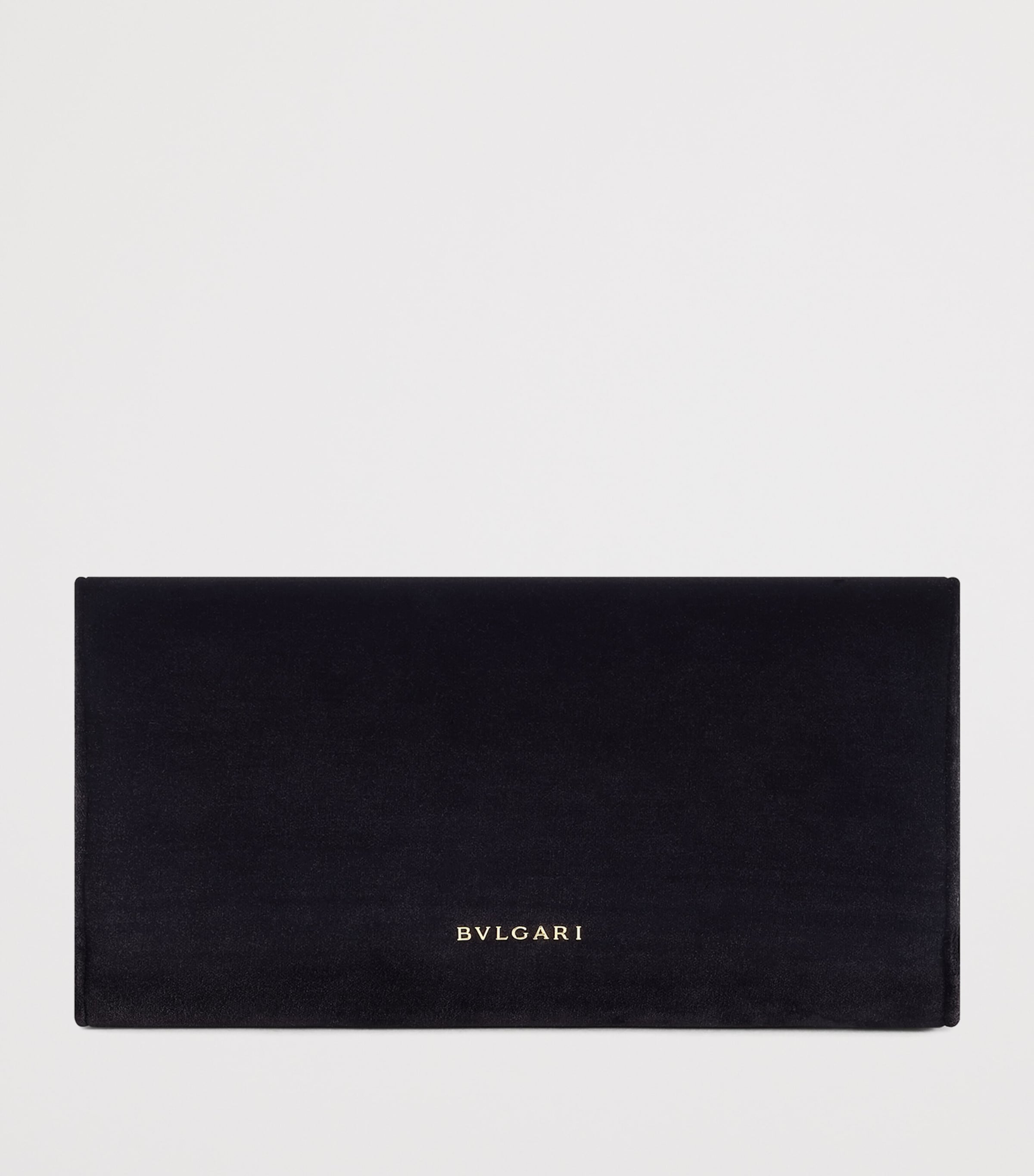 Bvlgari Black Velvet Tubogas Clutch Bag