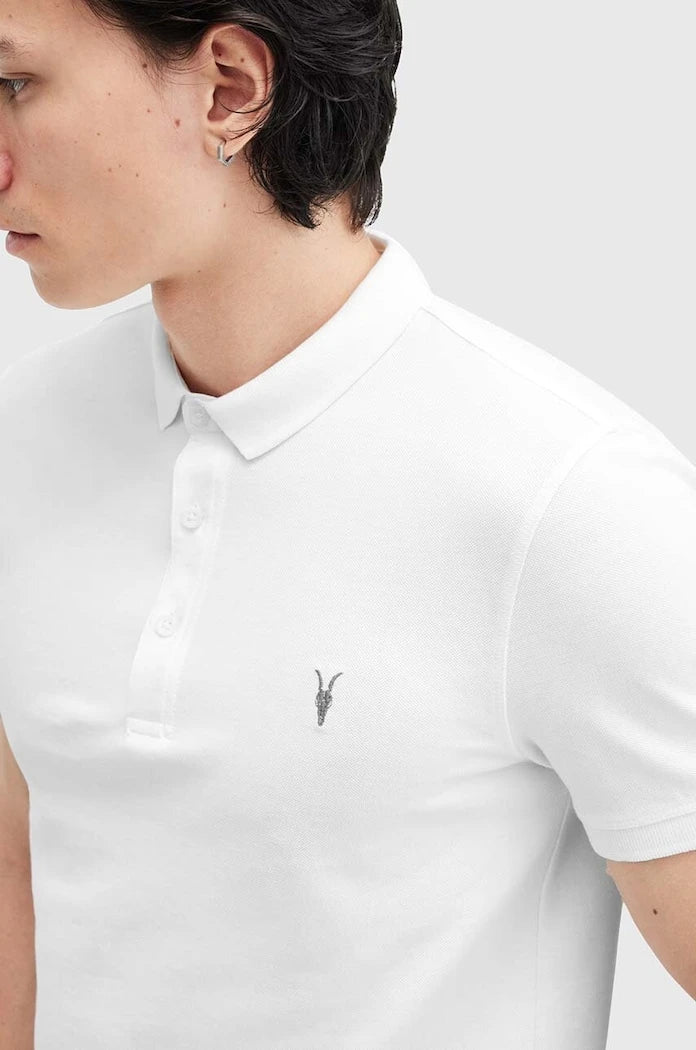 AllSaints тениска с яка мъжка памучна