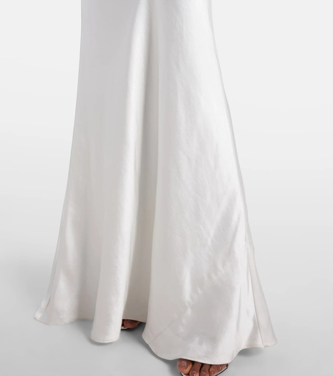 Self-Portrait - Lace-trimmed satin gown