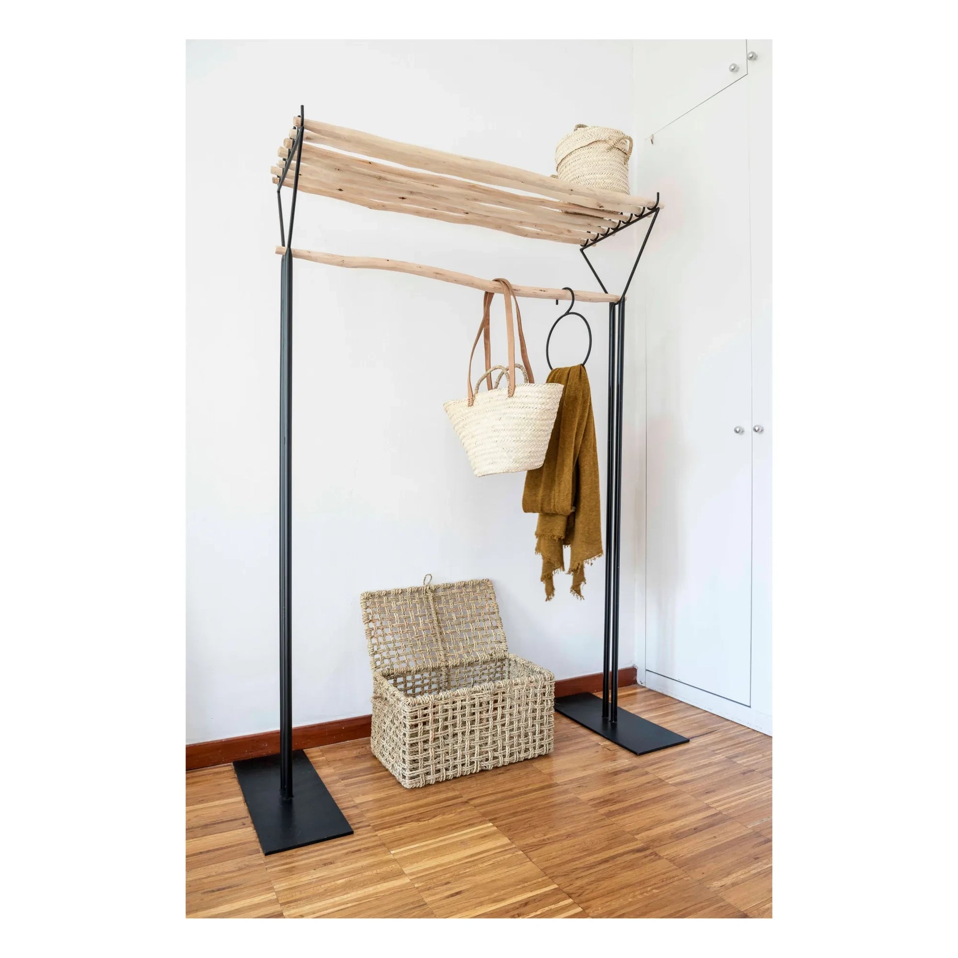 Cosydar - Clothing Rack with Stick Shelf  | Black
