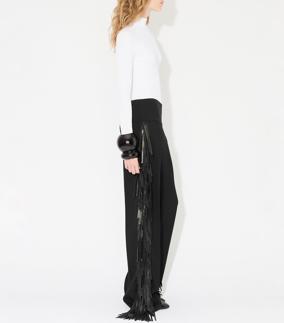 Alaïa White High-Neck Bodysuit