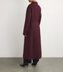 Wolk Morais Burgundy Cashmere On Set Wrap Coat
