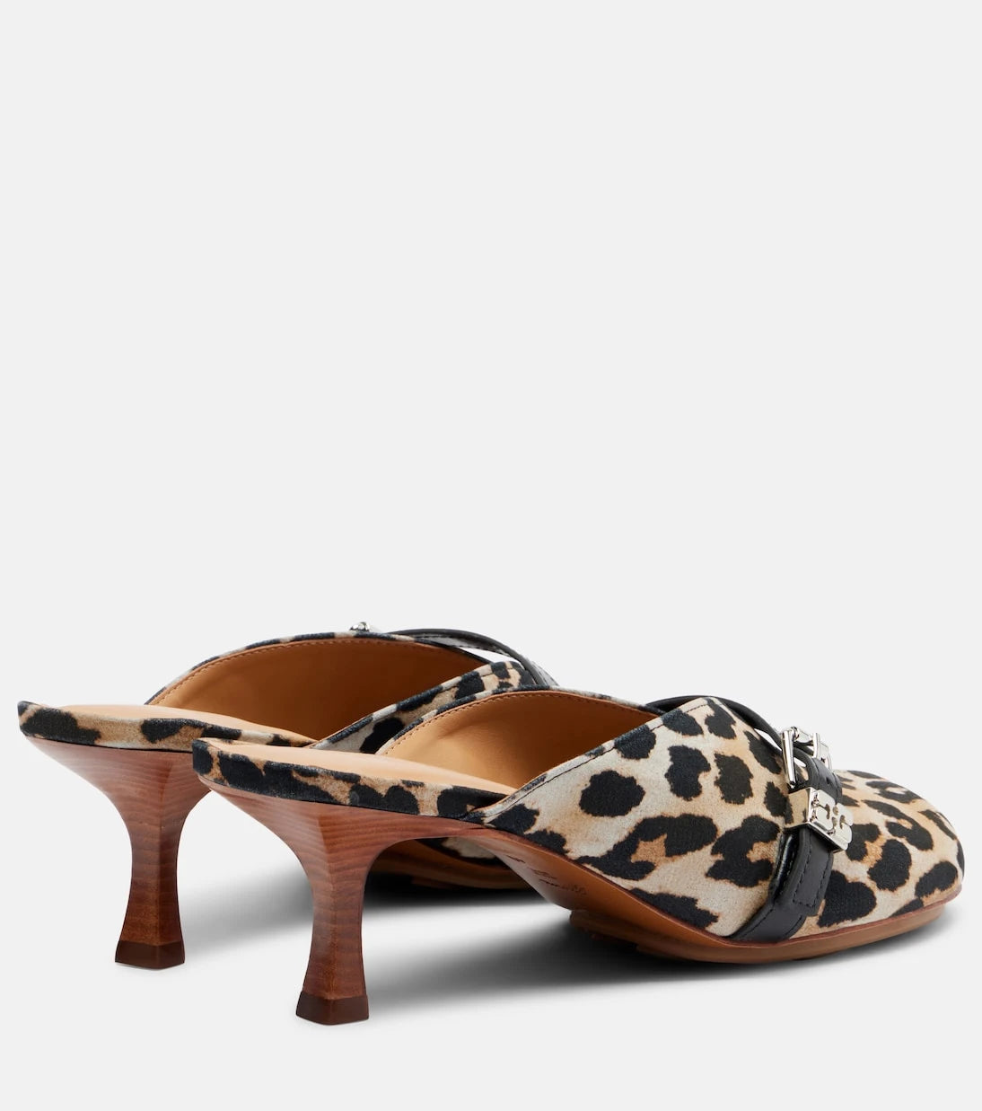 Ganni - Sue printed denim mules