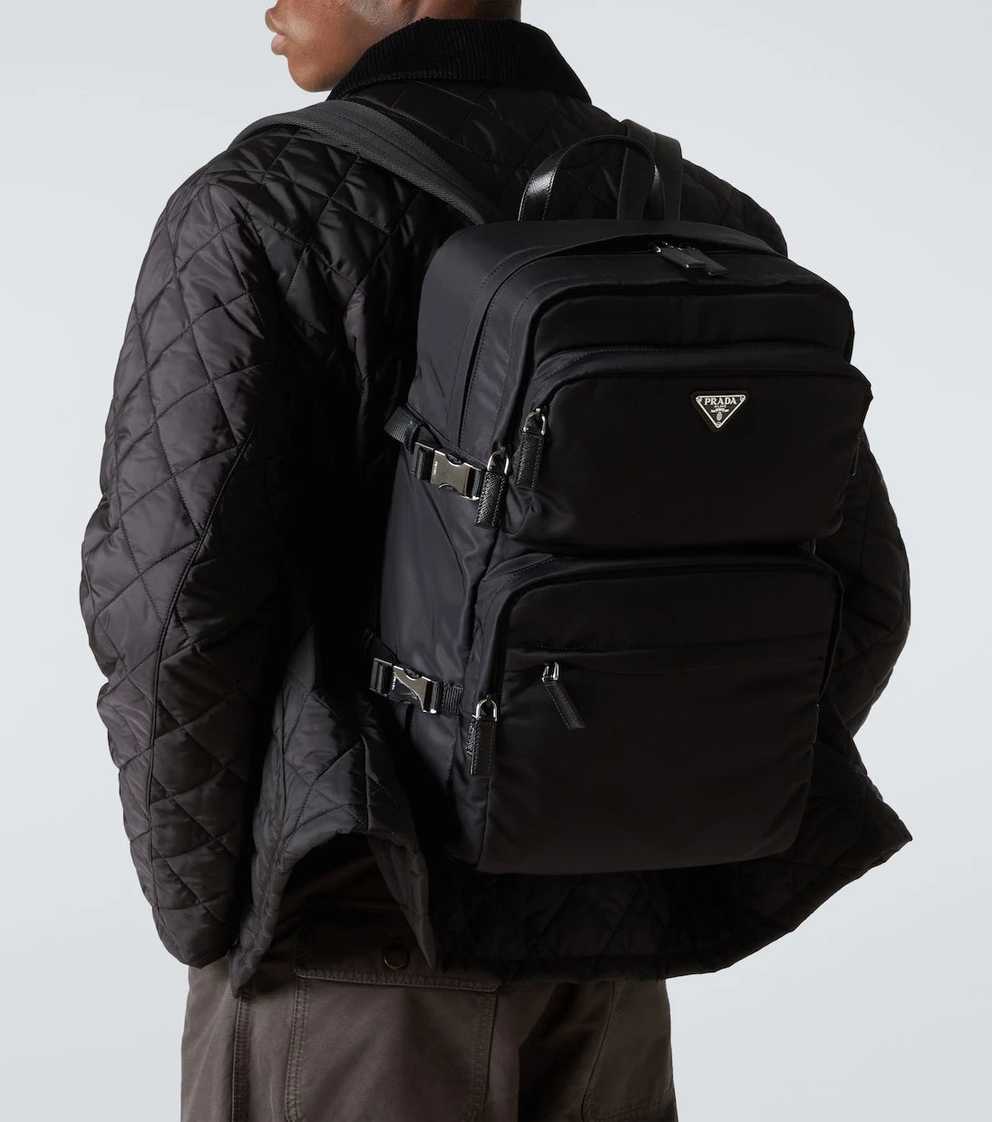 Prada - Re-Nylon leather-trimmed backpack