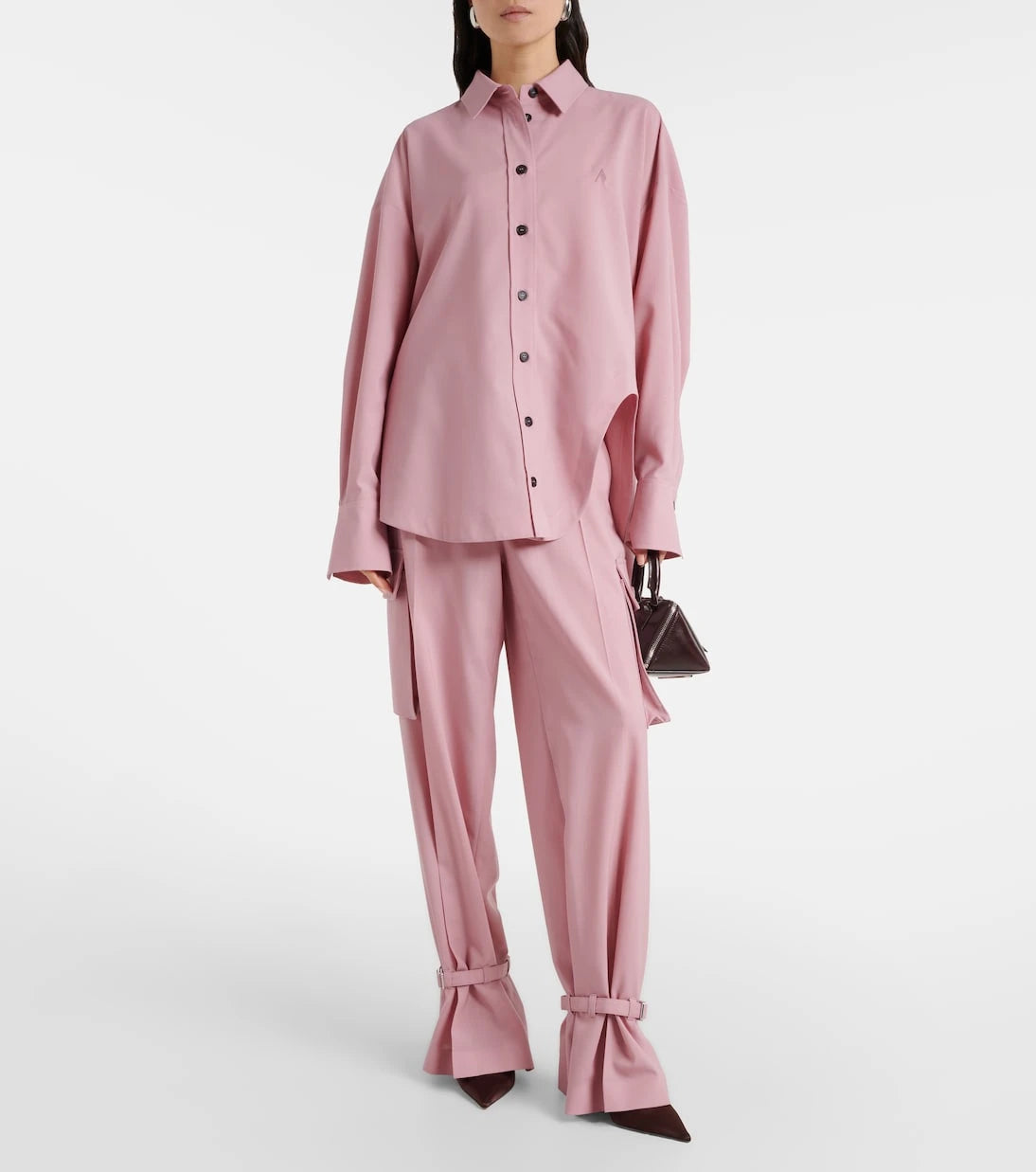 The Attico - Diana asymmetric oversized shirt