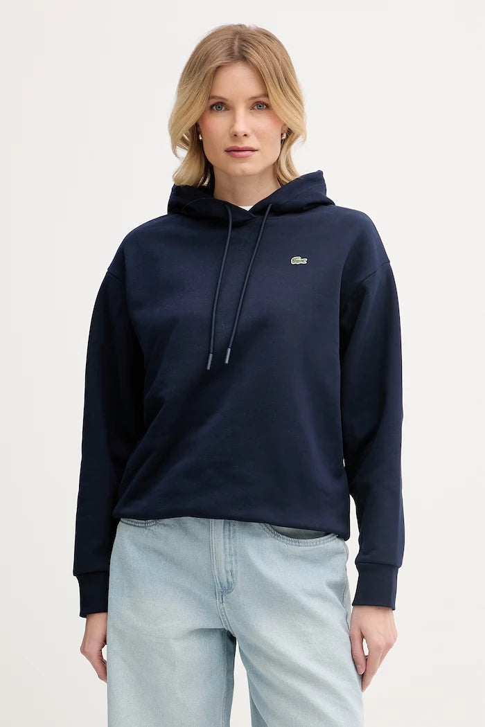 Lacoste kapüşonlu kadın pamuklu sweatshirt