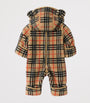Burberry Kids Fleece Check Hooded Snowsuit (1-18 Months)
