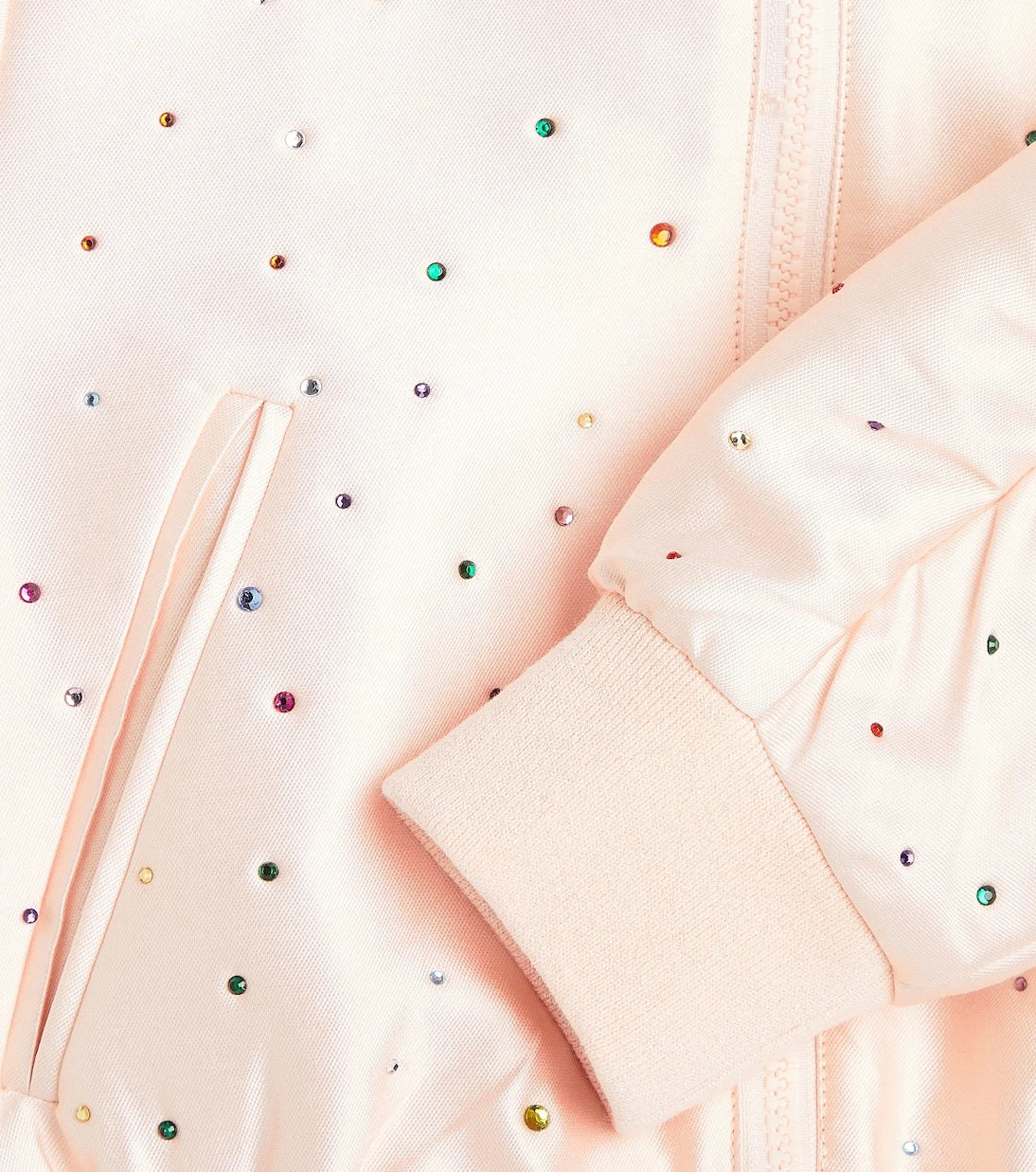 Stella McCartney Kids - Embellished satin bomber jacket