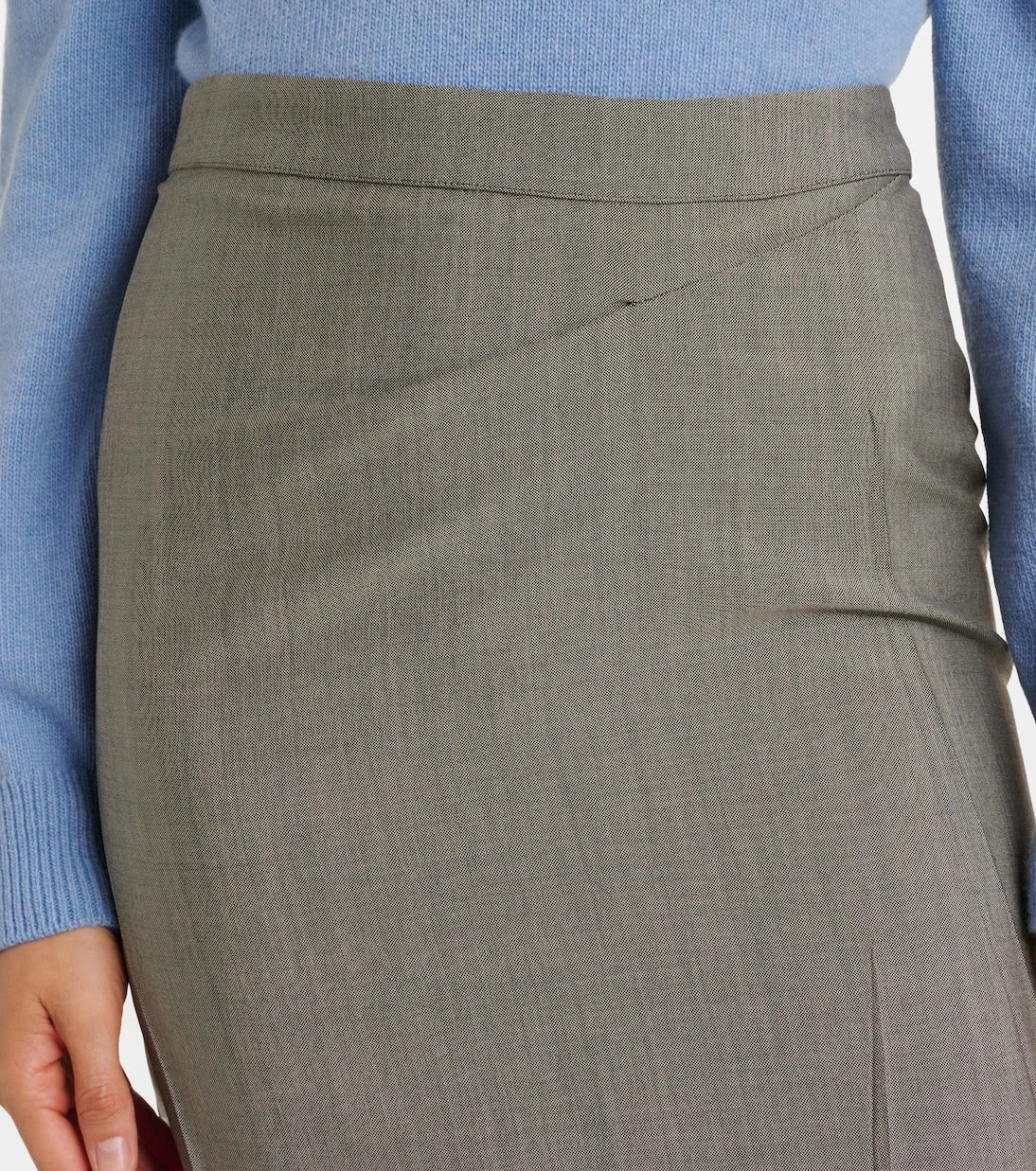 Victoria Beckham - Draped wool and mohair midi skirt