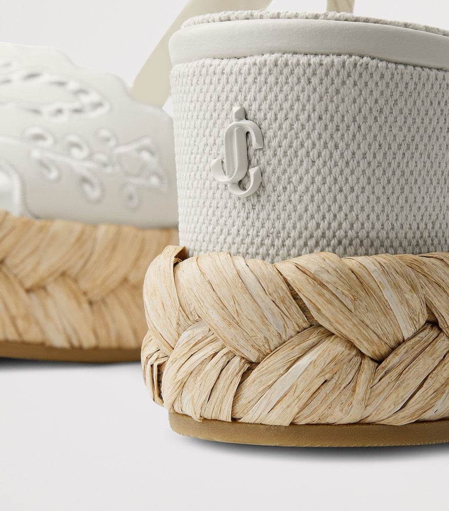 Arlee 60 Leather Wedge Sandals LATTE/NATURAL