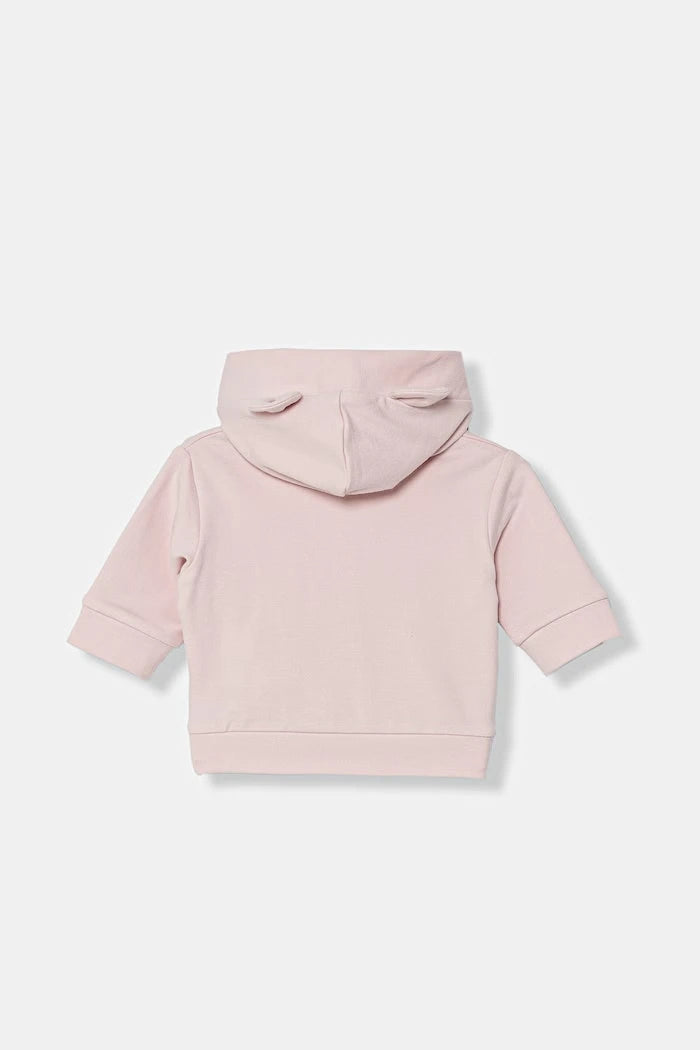 United Colors of Benetton çocuklar için pamuk ve elastan fermuarlı kapüşonlu sweatshirt