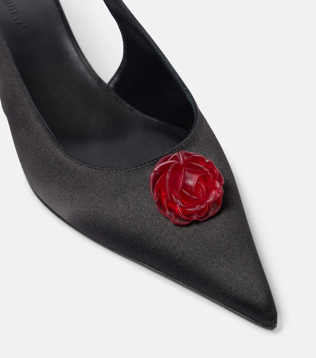 Magda Butrym - 45 floral-appliqué satin slingback pumps