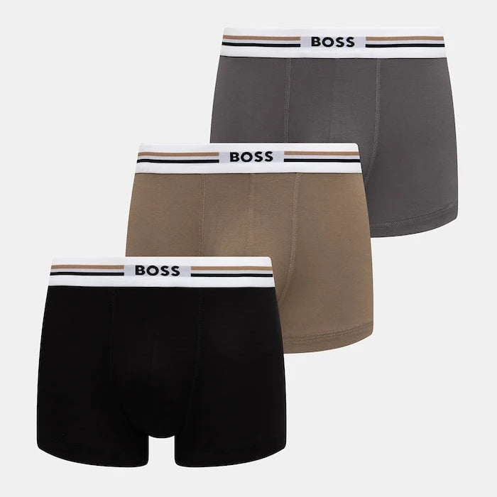 BOSS viskozlu erkek slip boxer Trunk 3P Revive 3'lü