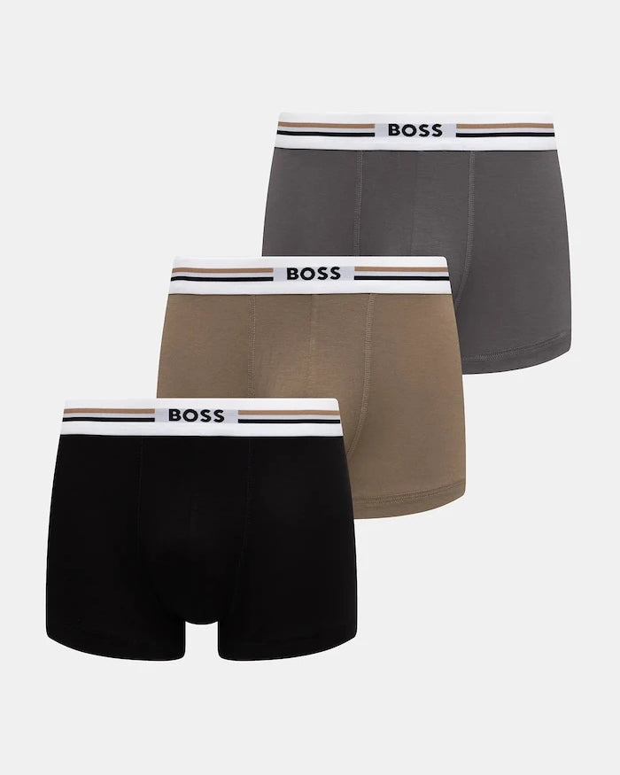BOSS viskozlu erkek slip boxer Trunk 3P Revive 3'lü