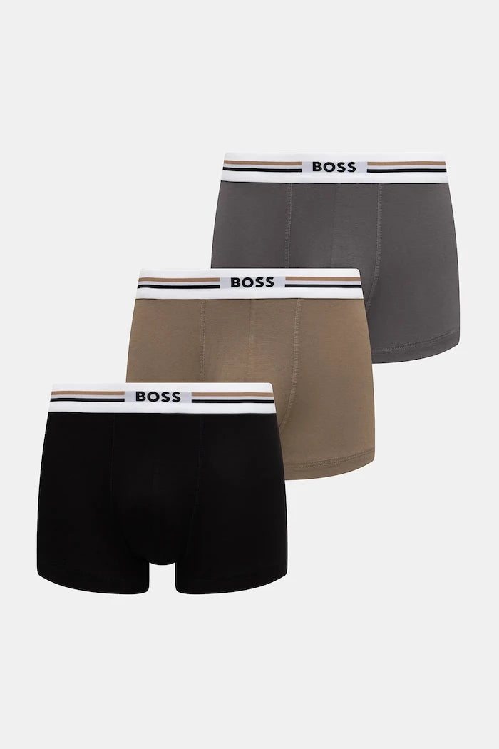 BOSS viskozlu erkek slip boxer Trunk 3P Revive 3'lü