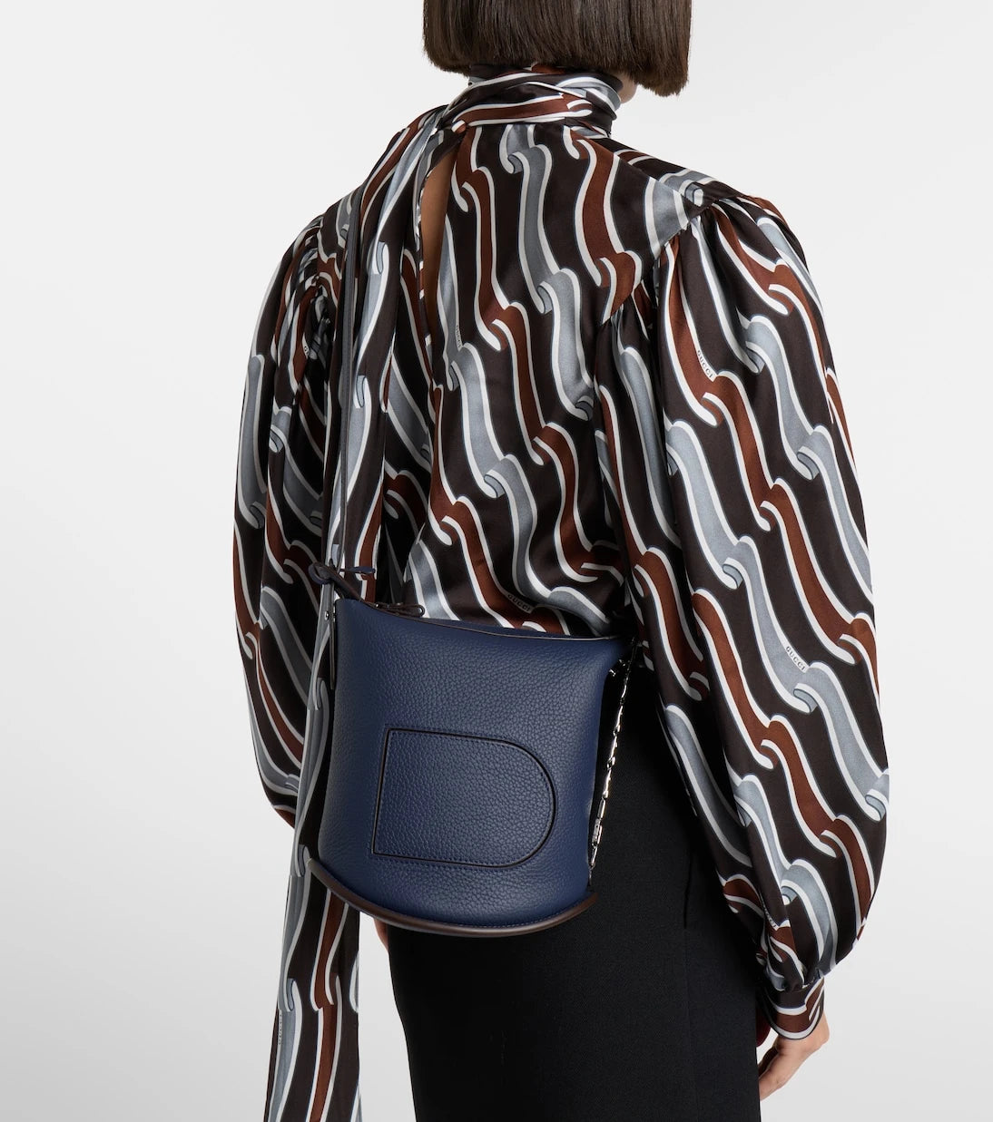 Delvaux - Pin Twist Medium leather crossbody bag