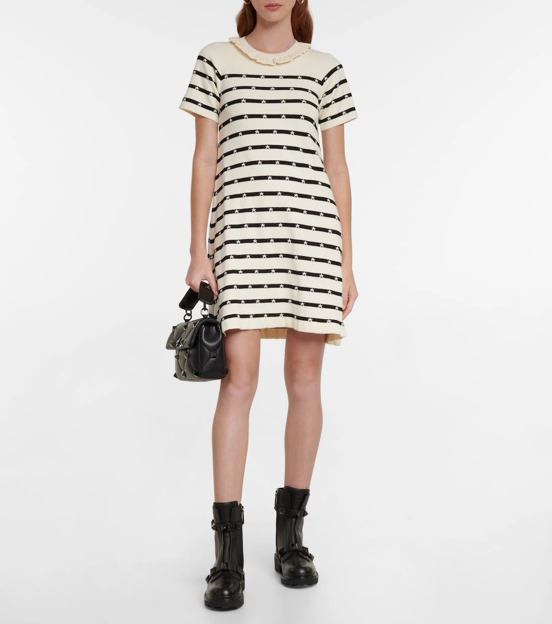REDValentino - Striped Intarsia minidress