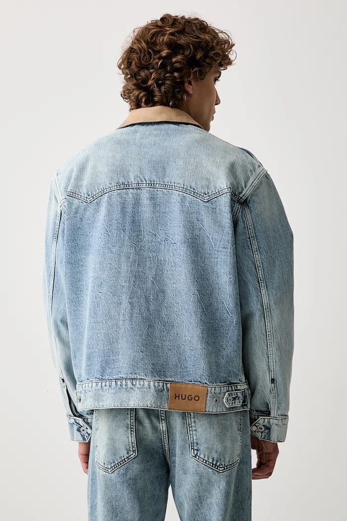 HUGO Mavi Erkek Denim Ceket Erlo