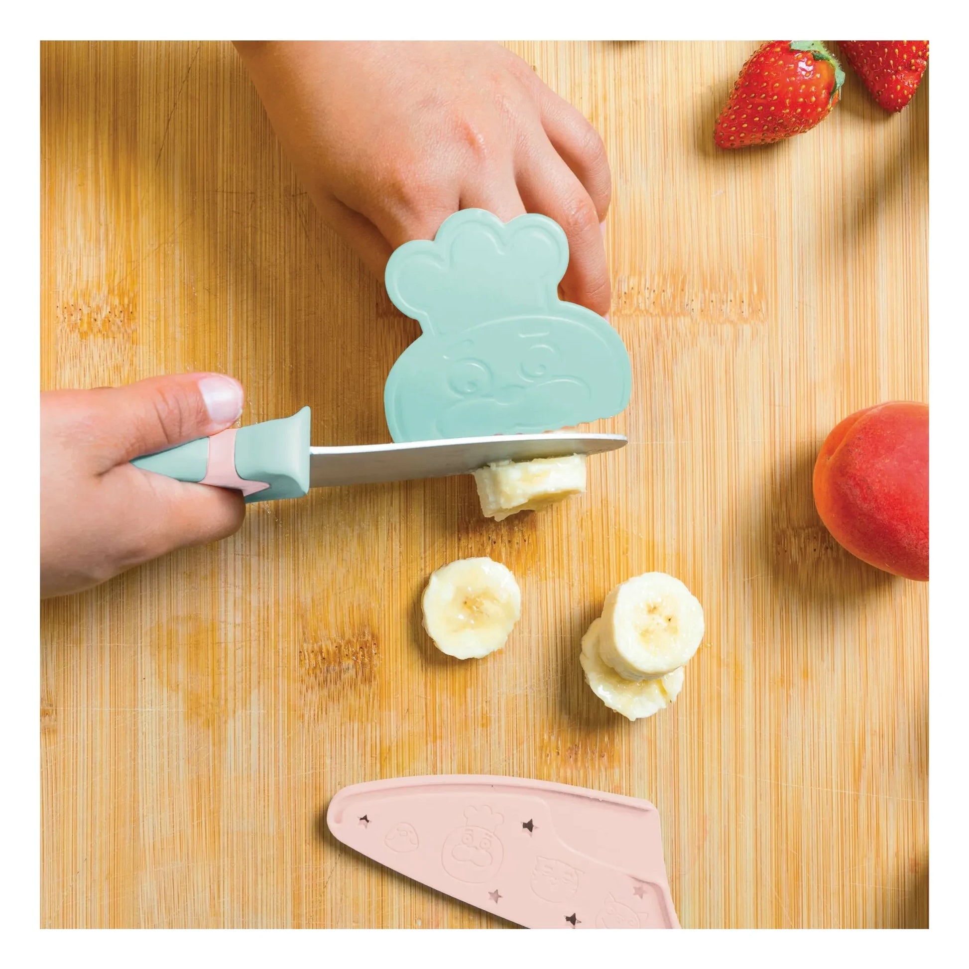 Chefclub - Knife with finger guard | Pale Pink