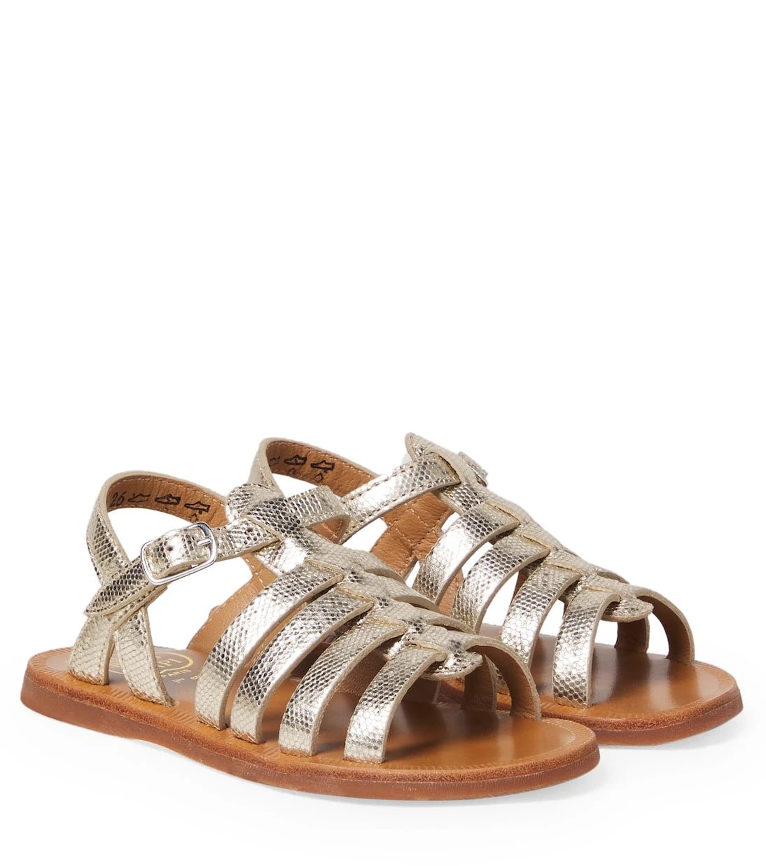 Pom d'Api - Plagette Strap metallic leather sandals