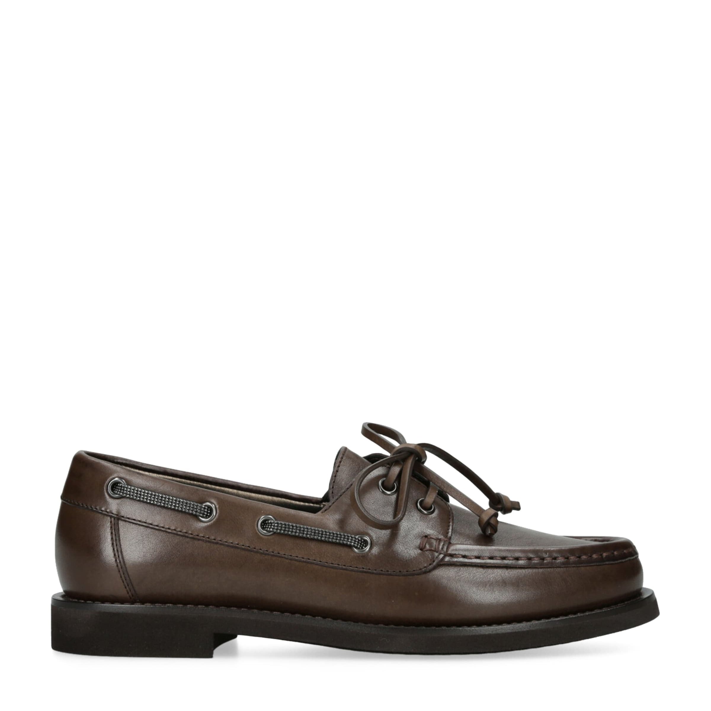 Brown Leather Boat Shoes