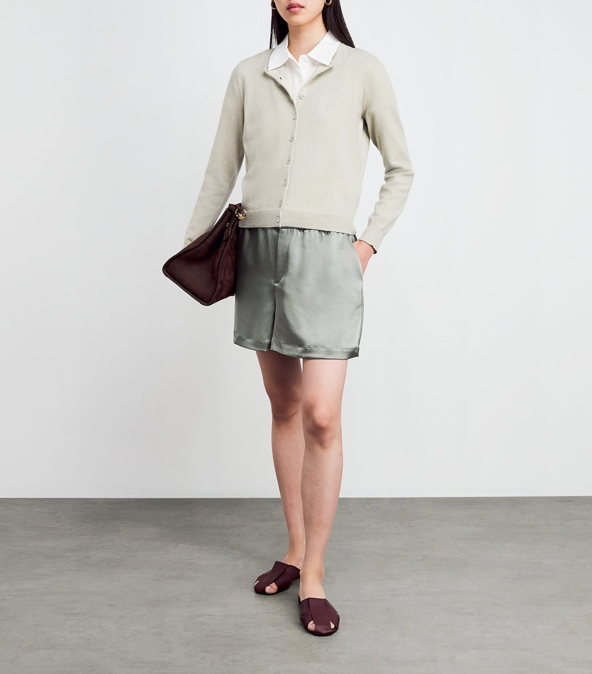 Green High-Rise Sarka Shorts