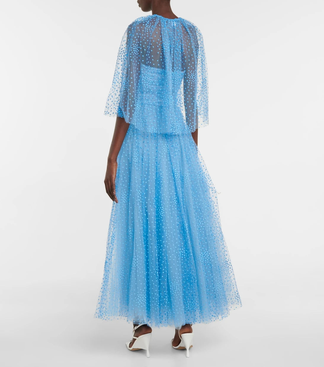 Monique Lhuillier - Dotted tulle cape