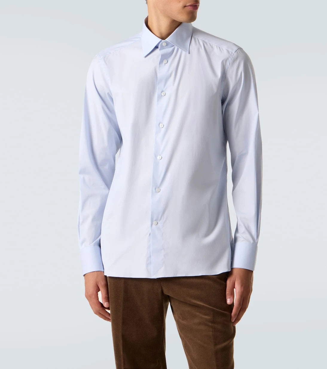 Zegna - قميص من مزيج القطن