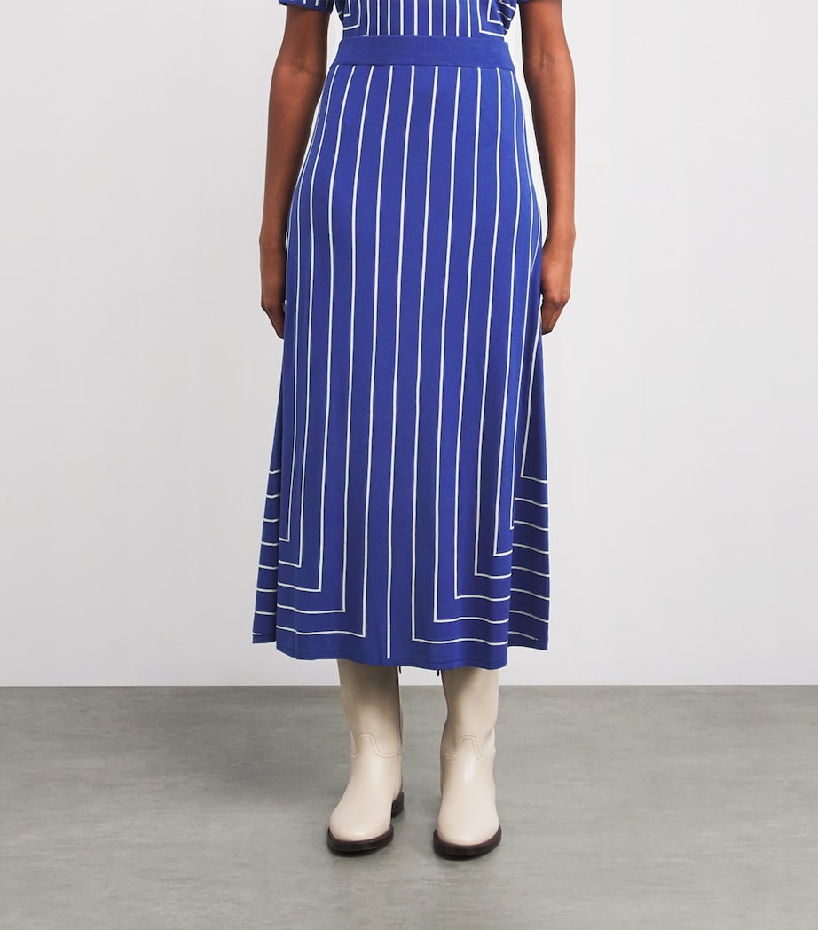 Multi Stripe Jacquard Maxi Skirt