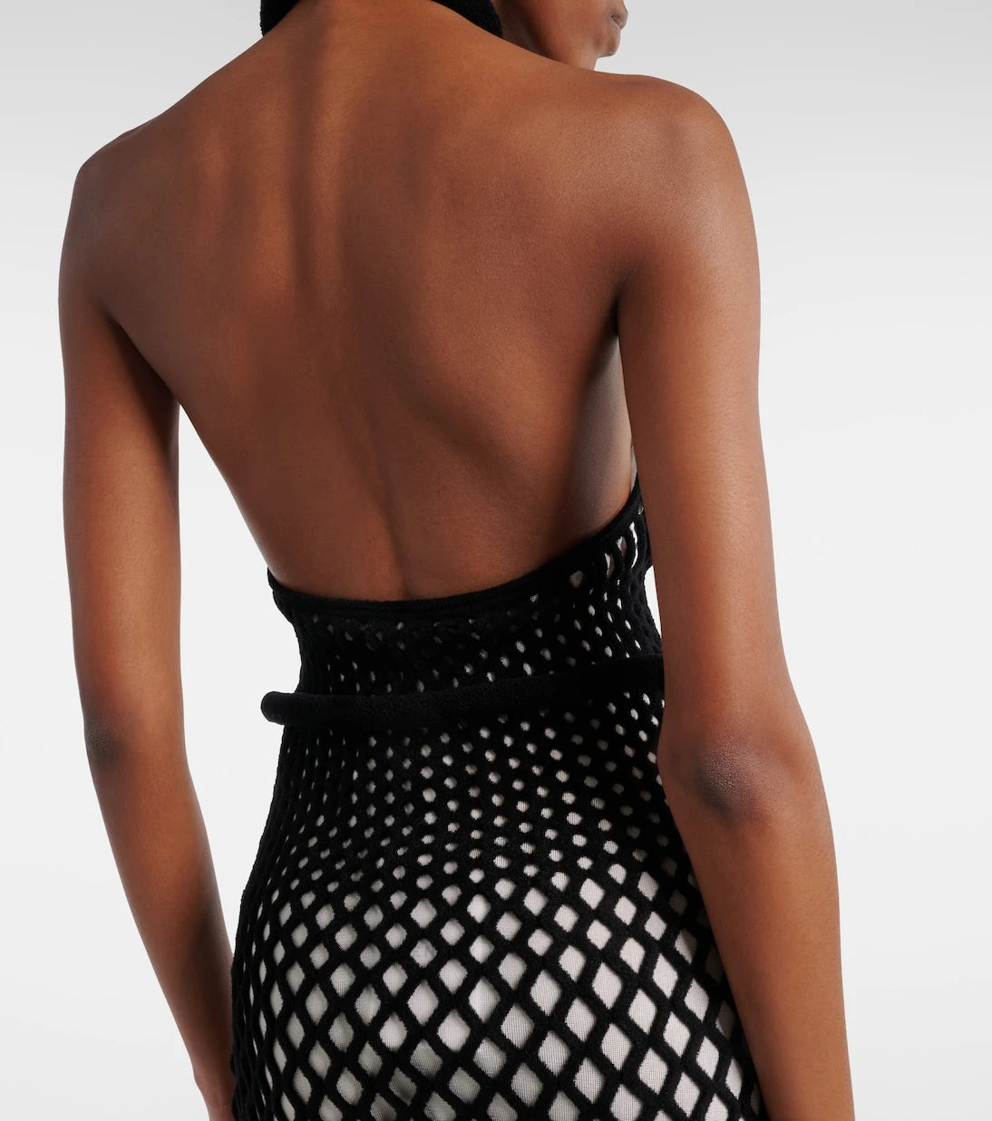 Givenchy - Halterneck open-back mesh midi dress