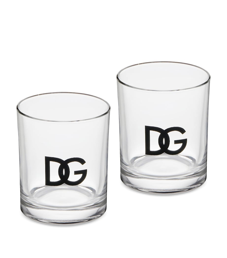 Dolce & Gabbana Casa Set of 2 DG Millennials Logo Glasses