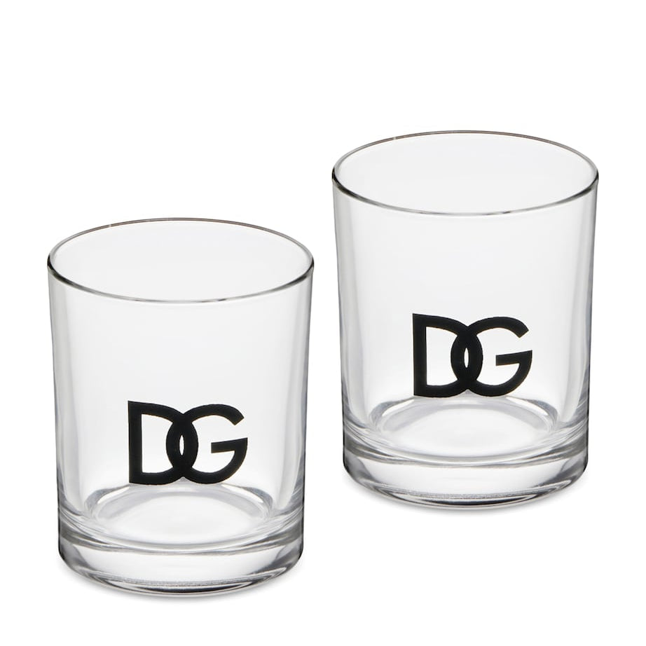 Dolce & Gabbana Casa Set of 2 DG Millennials Logo Glasses