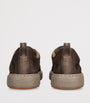 Santoni Beige Leather Clean Icon Victory Sneakers